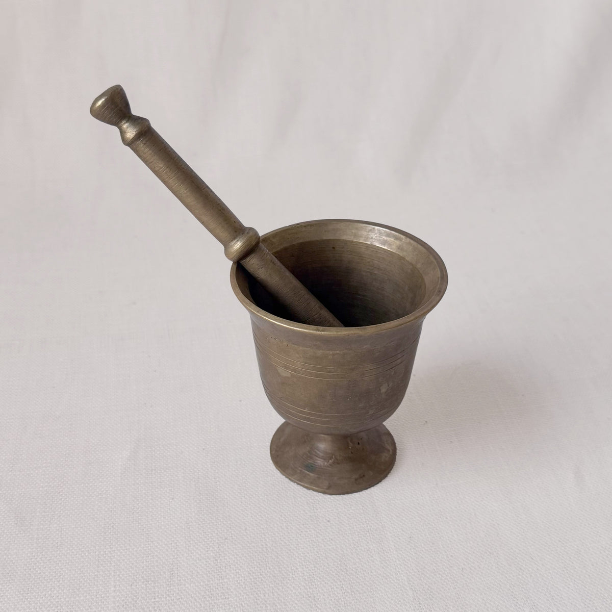Antique Apothecary Brass Mortar & Pestle