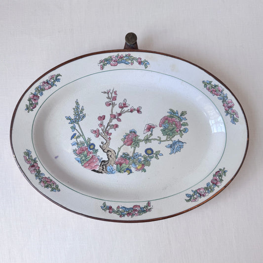 Copper Oval Warming Platter