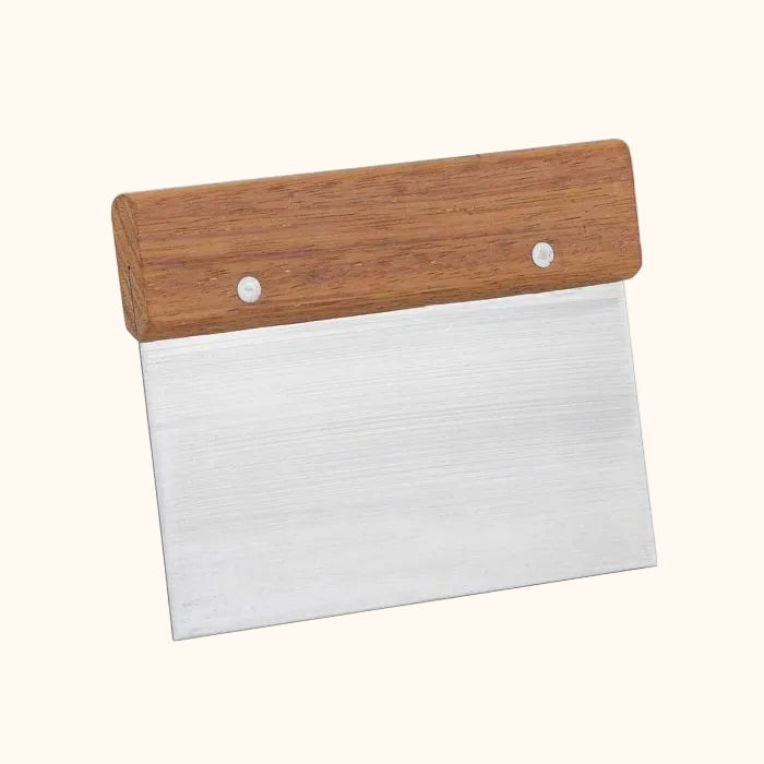 New - Dough Scraper w/ Wooden Handle