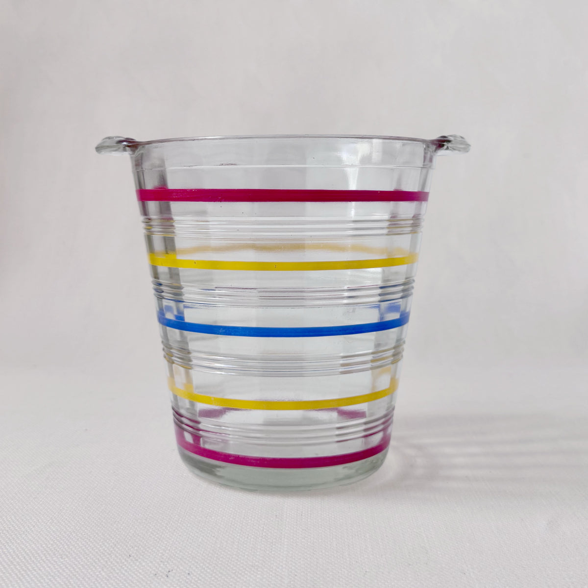 1940's Hazel Atlas Striped Shaker & Ice Bucket