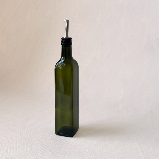 New Green Glass Olive Oil Dispenser