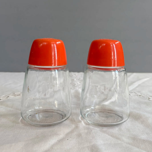 1960's MCM Orange Salt & Pepper Shaker Set