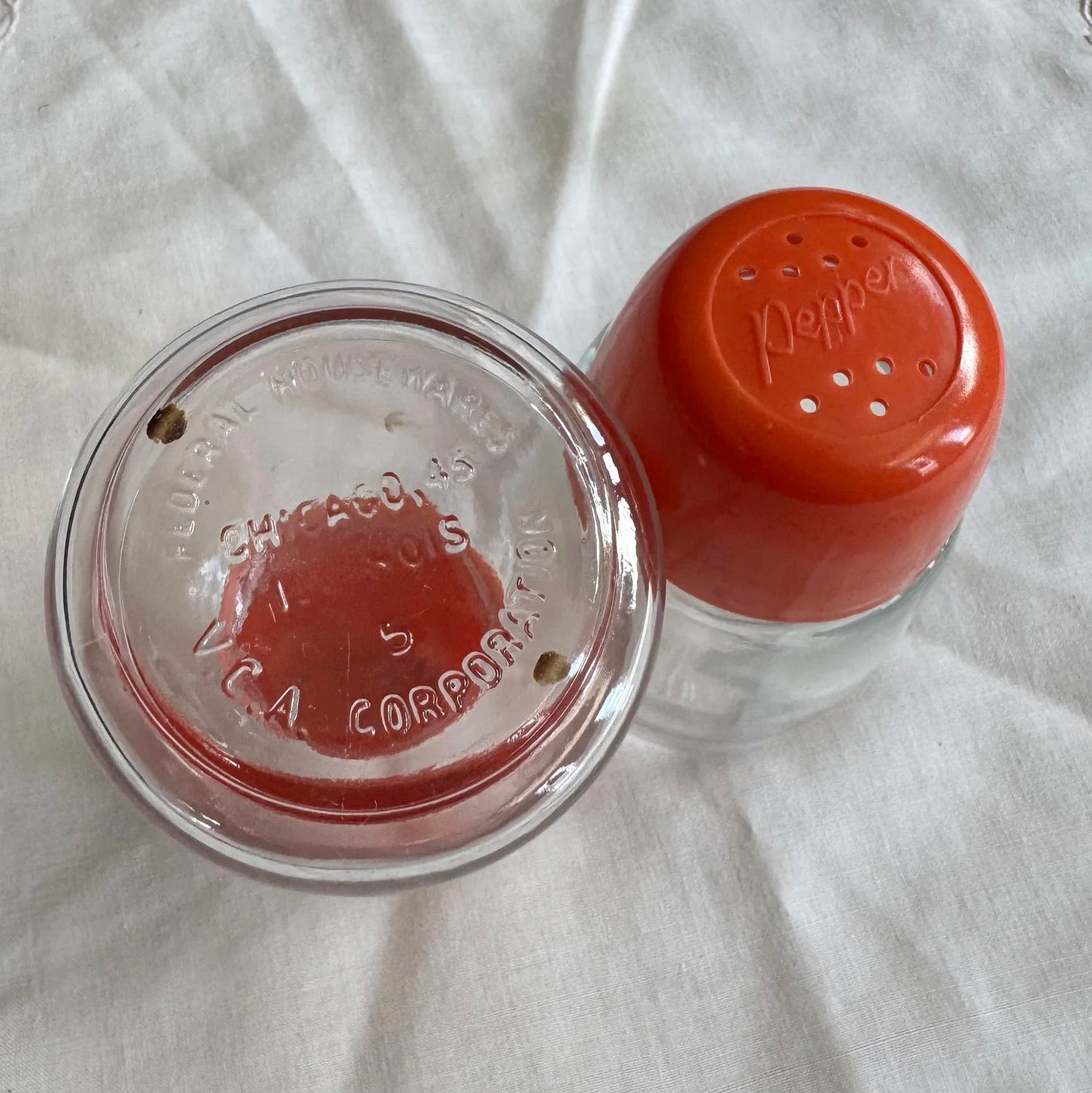 1960's MCM Orange Salt & Pepper Shaker Set