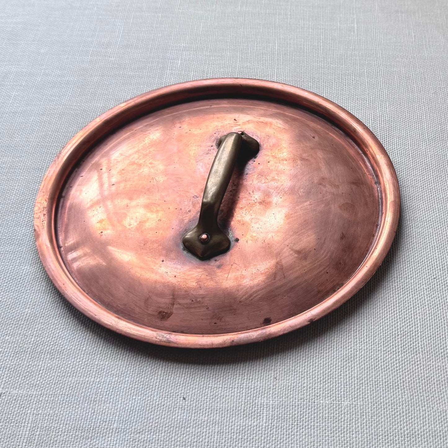 Antique French Copper Sauce Pan & Lid