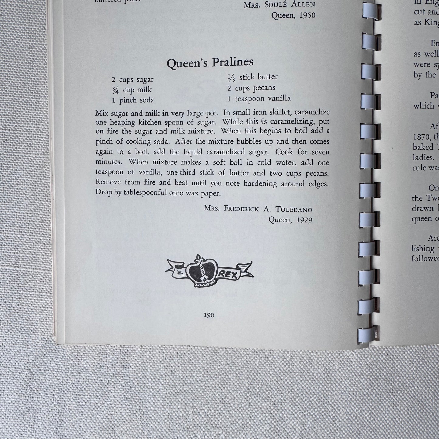 Vintage 'Carnival of Recipes to a King's Taste' Cookbook