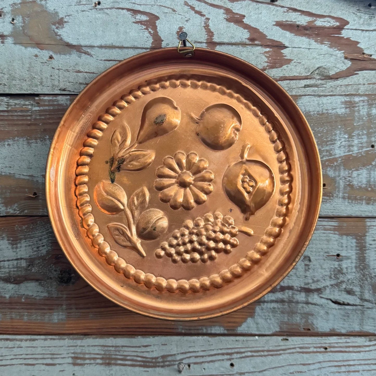 Vintage Fruit & Flower Copper Mold