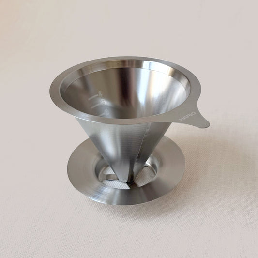 New Double Mesh Metal Dripper Silver