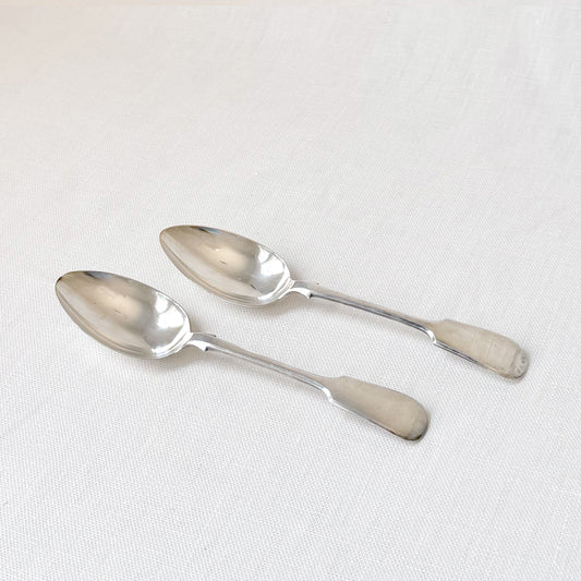 R & B Silver Plate Serving Spoons
