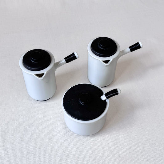 'Holt Howard' Minimalist Black & White Tea Set