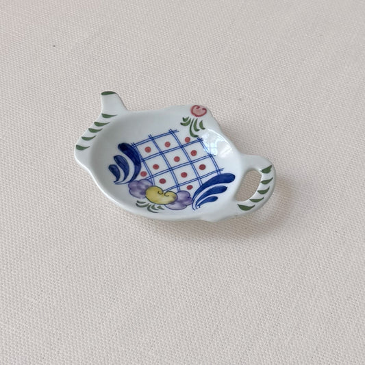Petite Hand Painted Teapot Dish