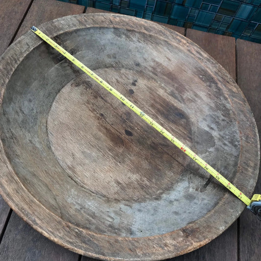 Antique Hand Carved Primitive Wooden Bread Bowl