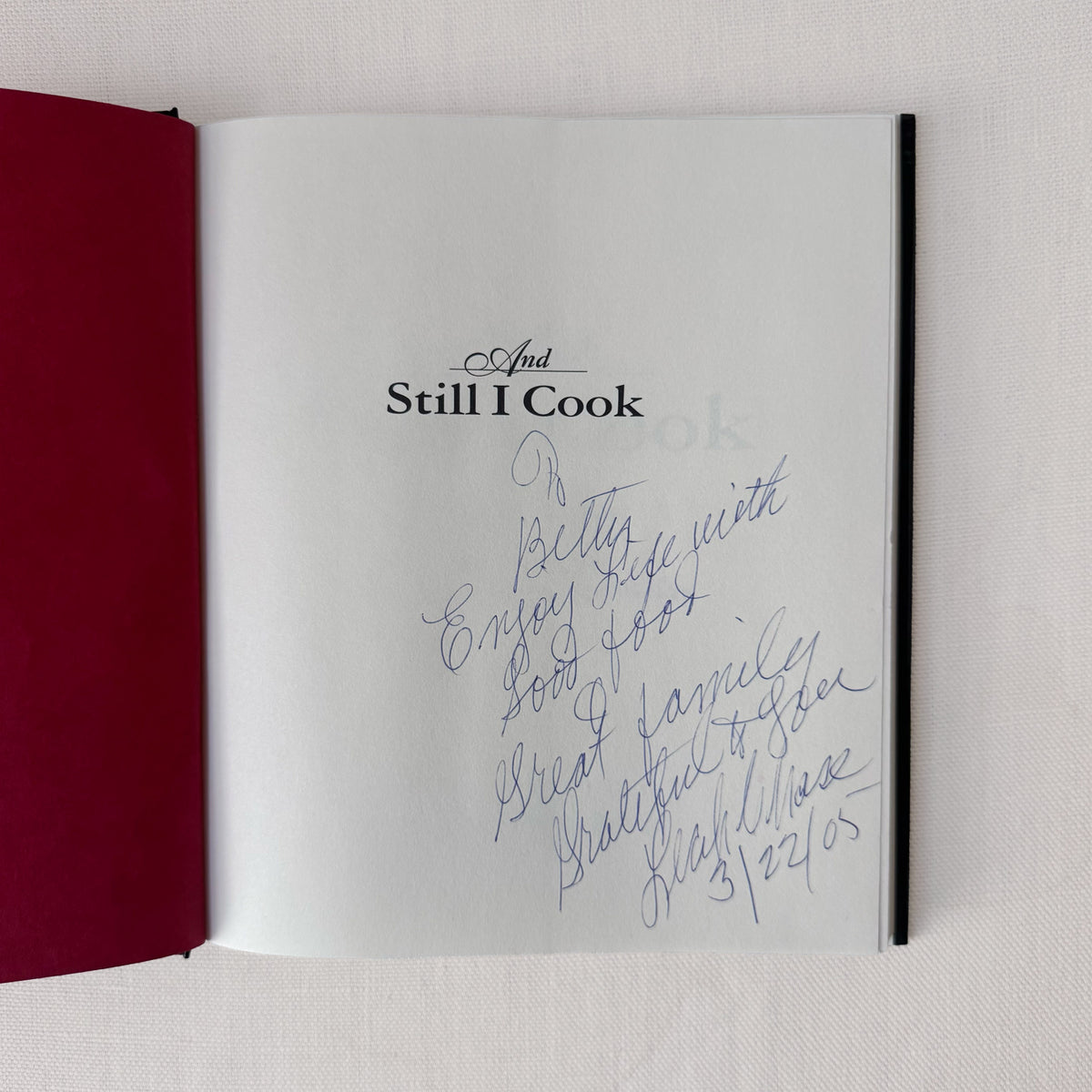 1st Edition Signed ‘And Still I Cook’ Leah Chase Cookbook