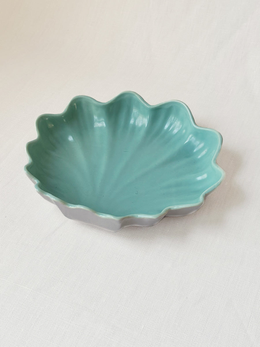 1950's 'Catalina Pottery' Seafoam Shell Serving Dish