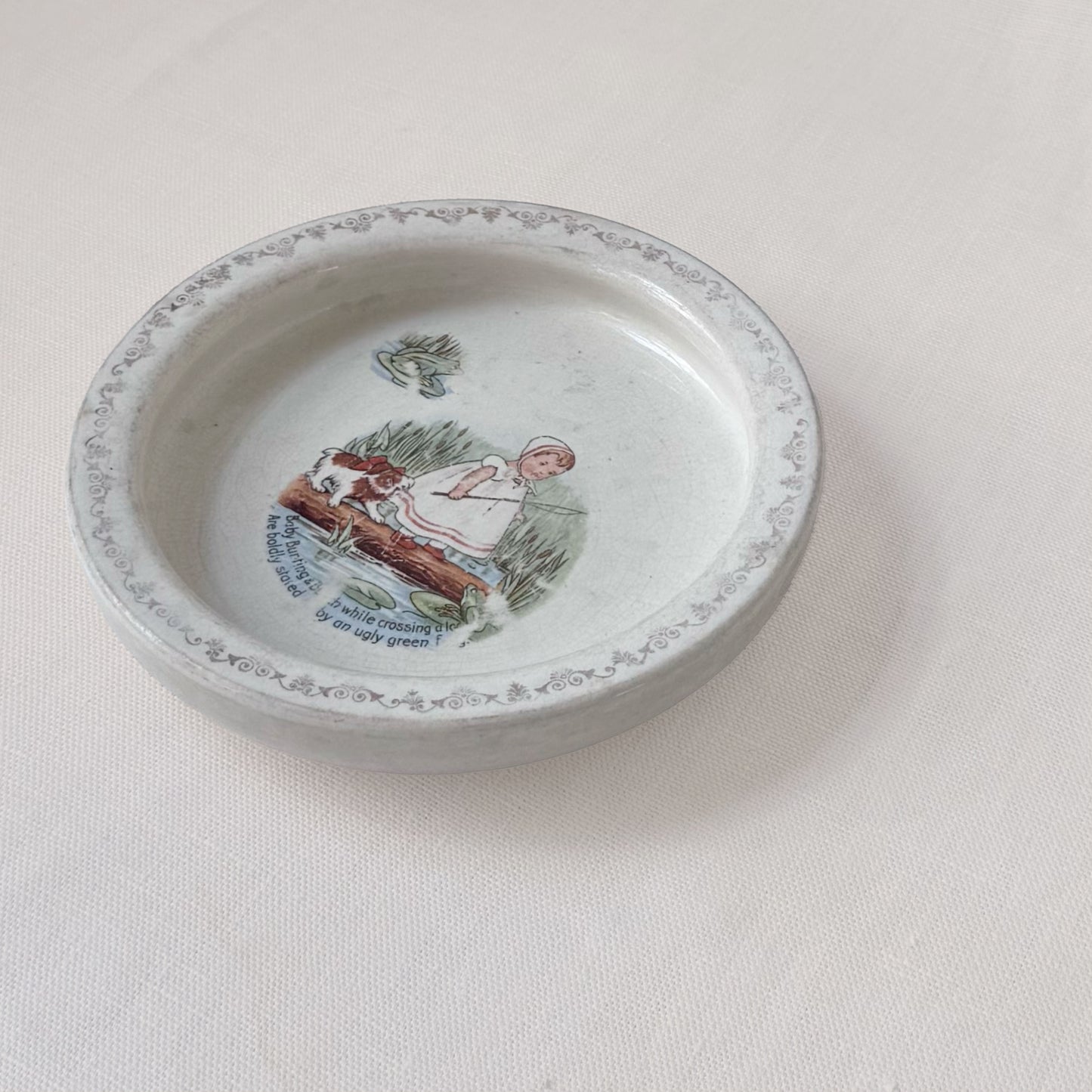 Early 19th Century Transferware Baby Plate