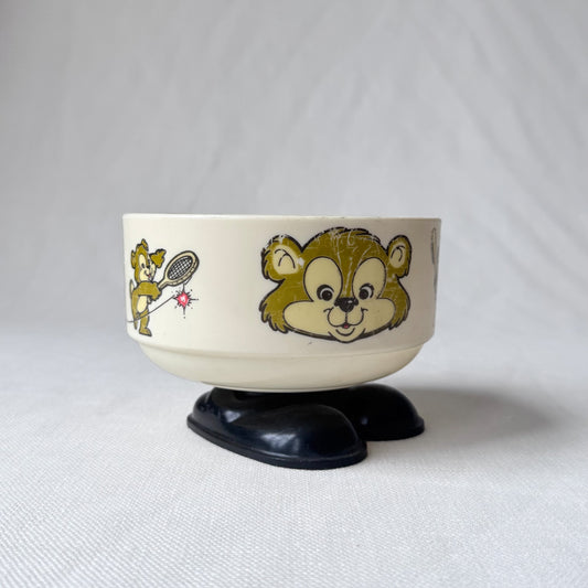80's Cartoon Bear Child's Cereal Bowl