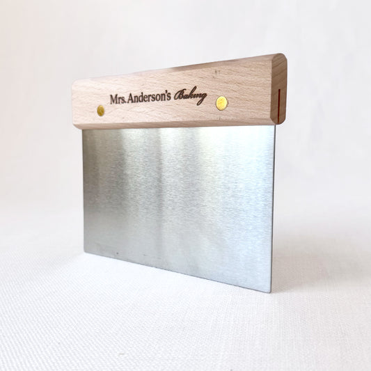 New - Dough Scraper w/ Wooden Handle