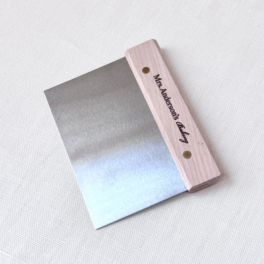 New - Dough Scraper w/ Wooden Handle