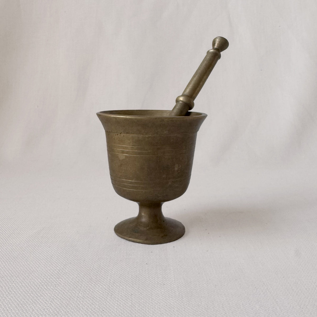 Antique Apothecary Brass Mortar & Pestle