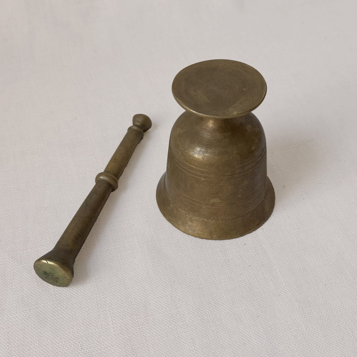 Antique Apothecary Brass Mortar & Pestle