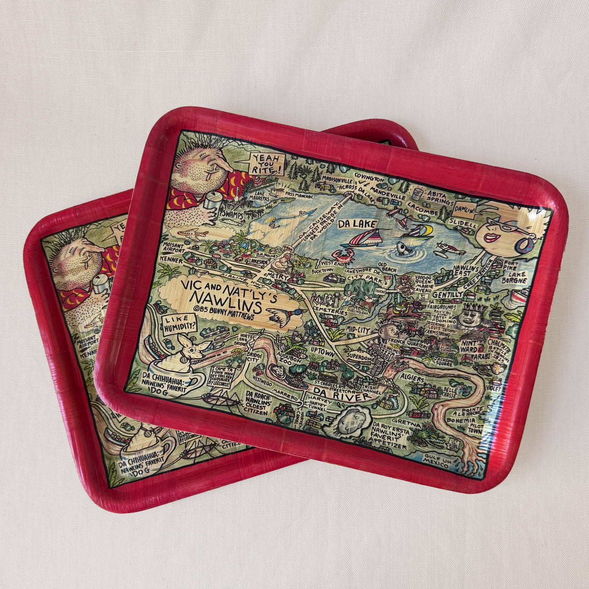 1985 Bunny Mathews Bamboo Trays