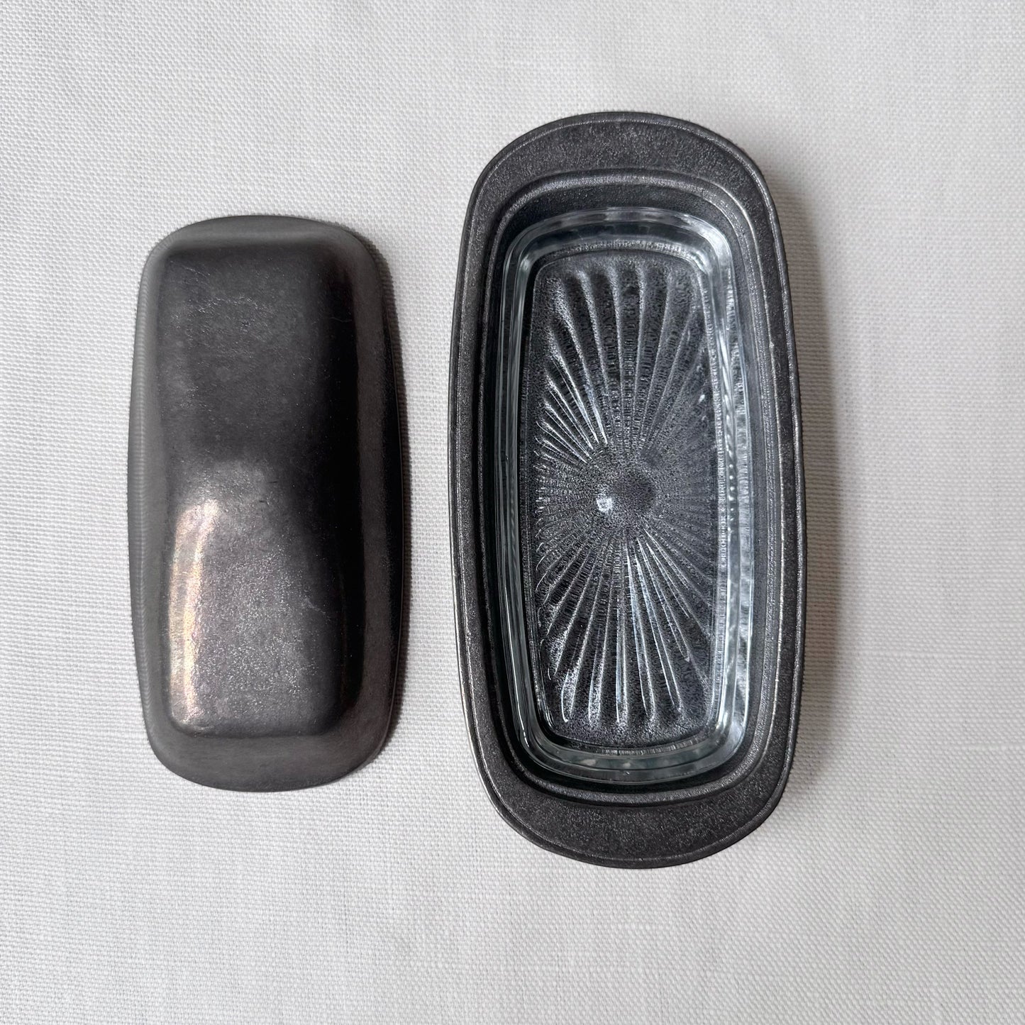 Pewter Butter Dish & Lid