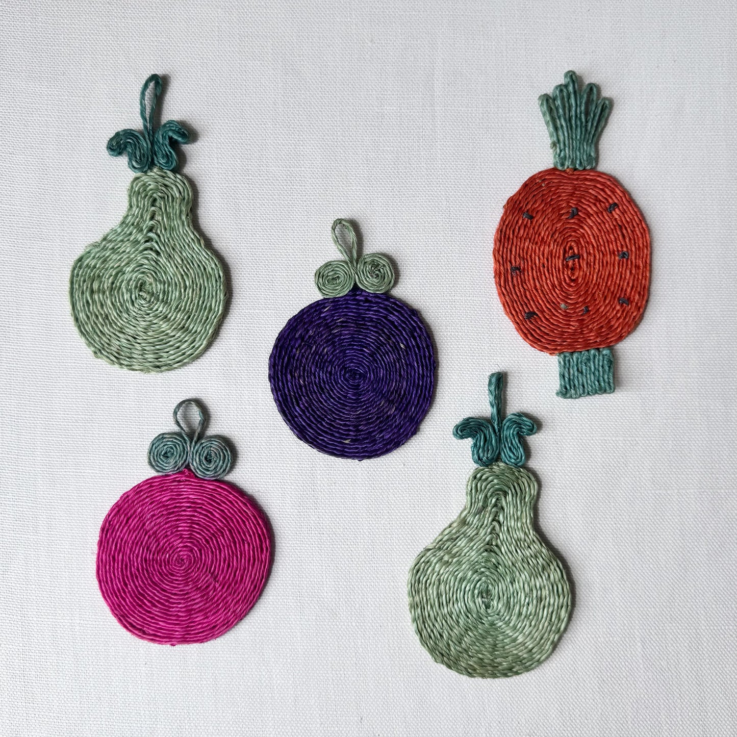 Fruit Woven Coasters Set