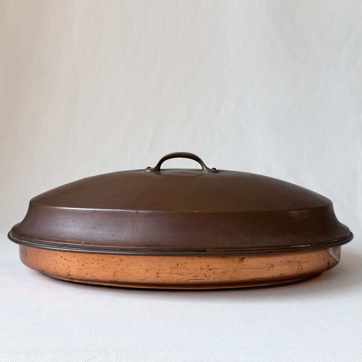 Copper Oval Warming Platter