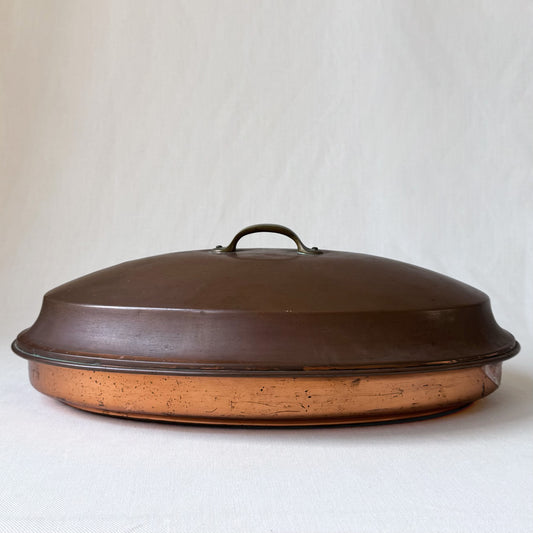 Copper Oval Warming Platter