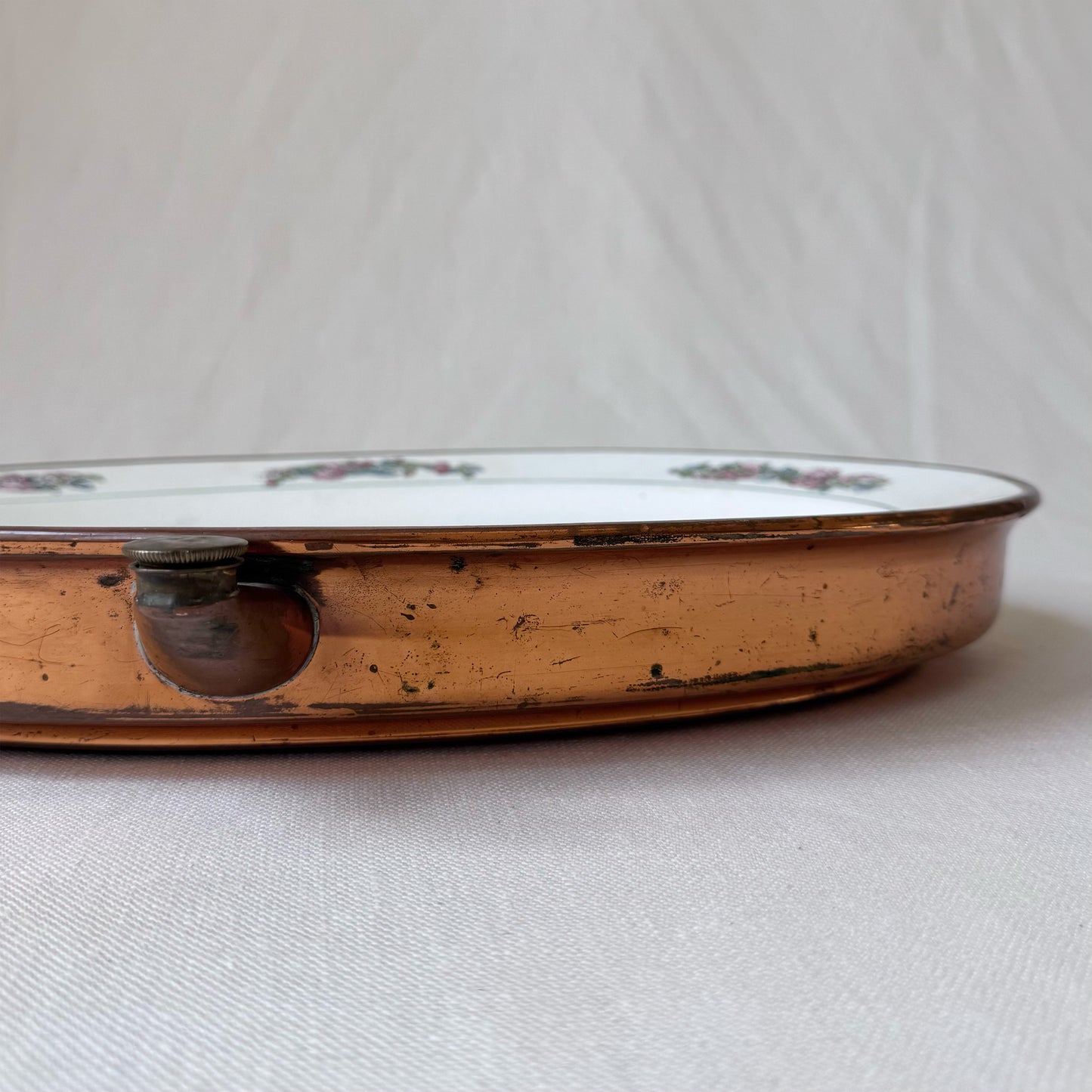 Copper Oval Warming Platter