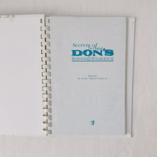 1998 ‘Secrets of Original Don’ Seafood & Steakhouse’ Cookbook