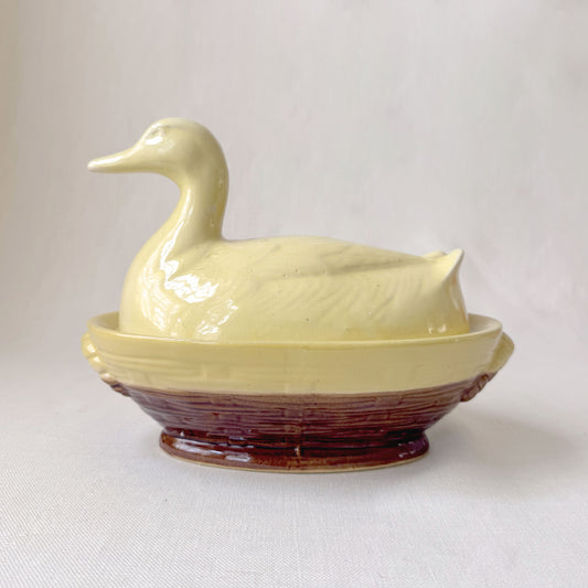 Vintage 'Pleasantville Pottery' Stoneware Duck Tureen