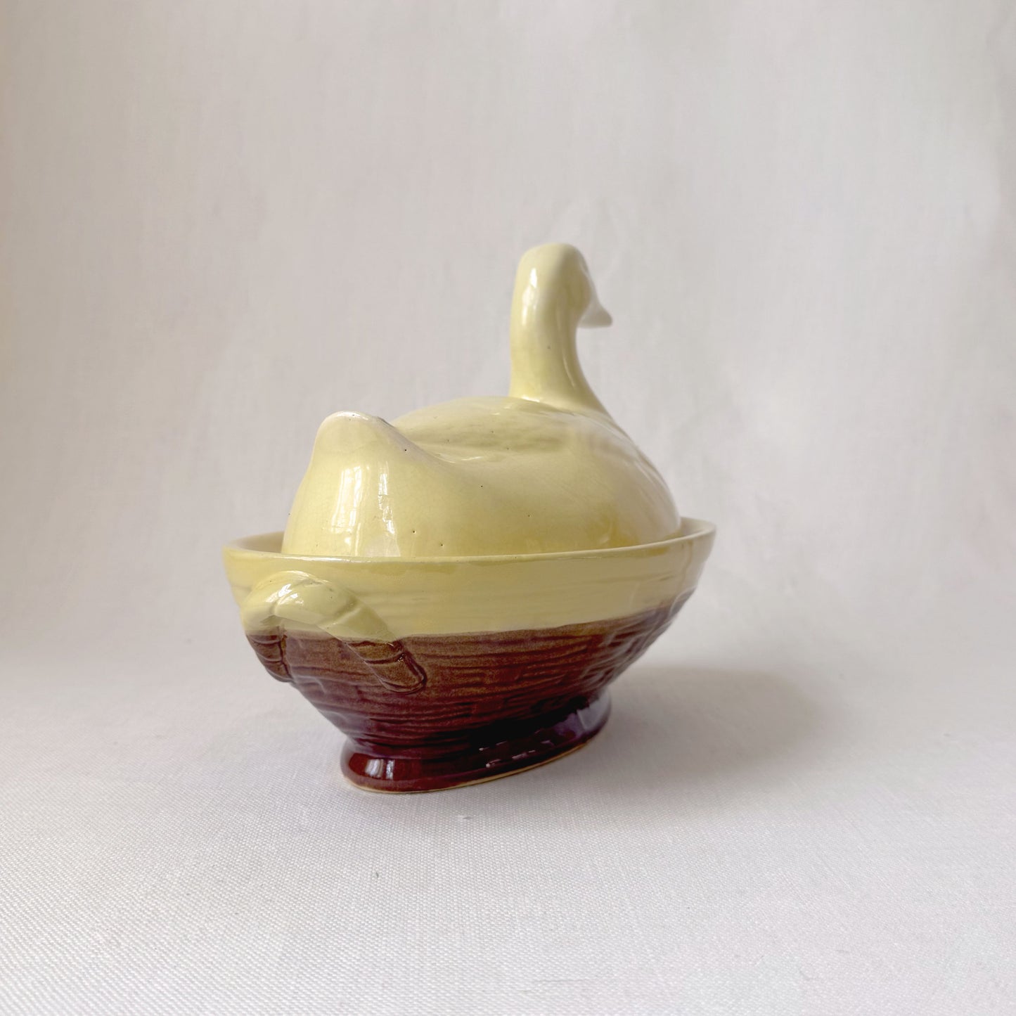Vintage 'Pleasantville Pottery' Stoneware Duck Tureen