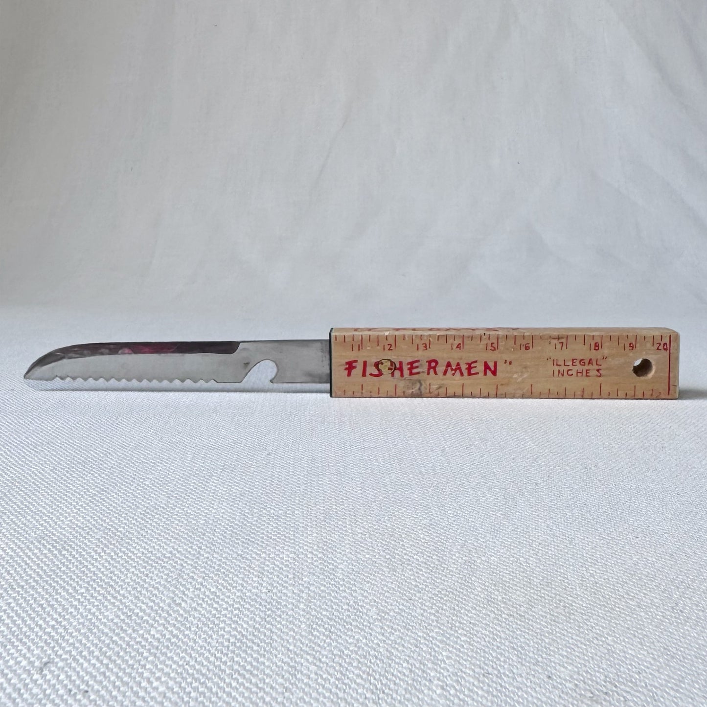 Novelty 'Honest Fisherman' Knife & Ruler