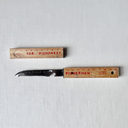 Novelty 'Honest Fisherman' Knife & Ruler