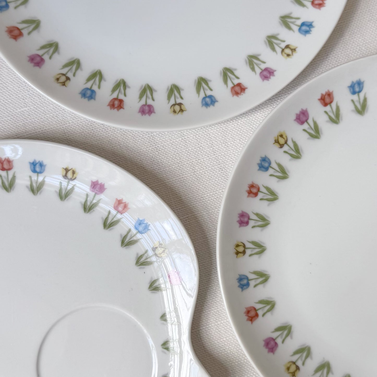 MCM Tulip Print Snack Plates