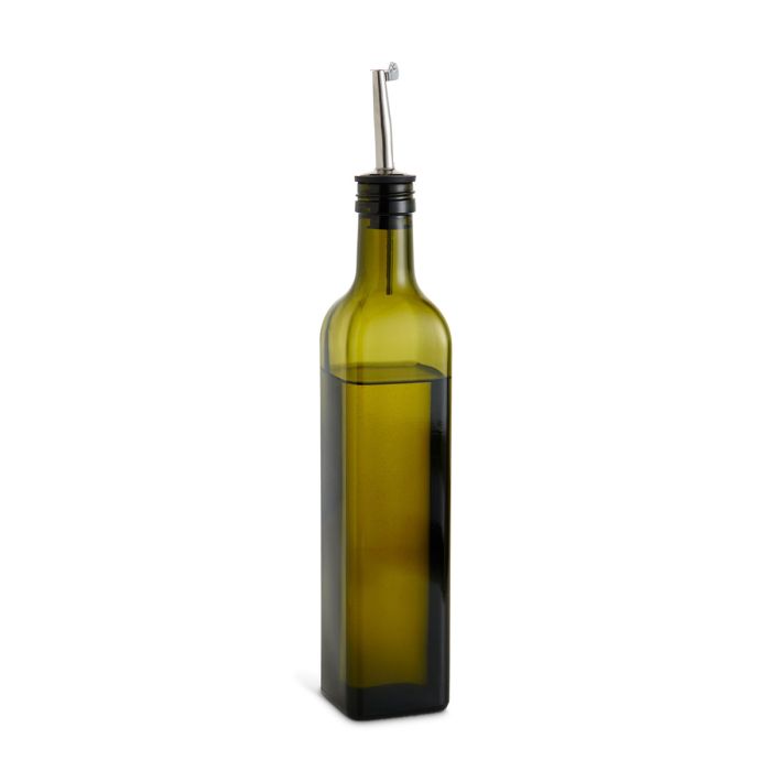 New - Green Glass Olive Oil Dispenser