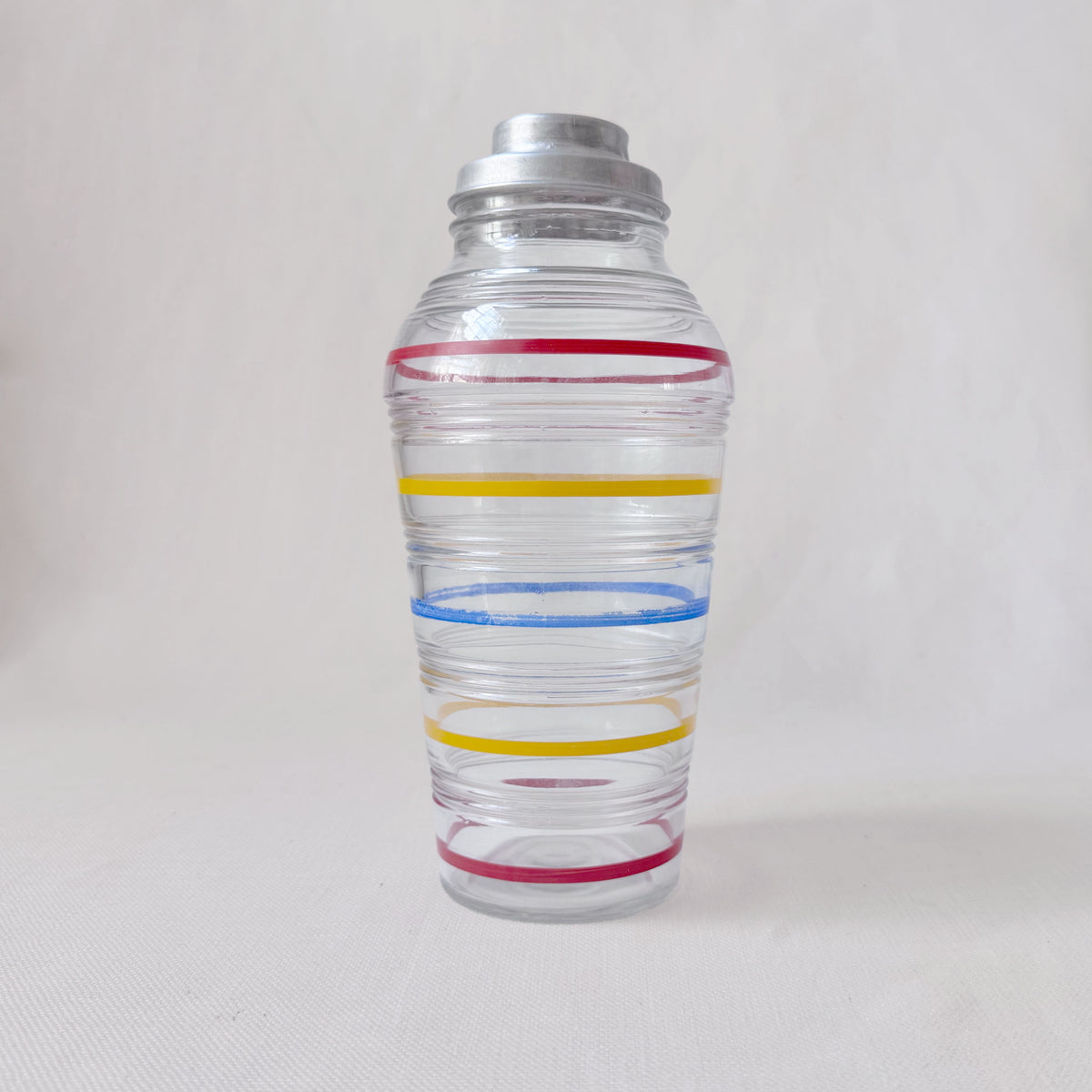 1940's Hazel Atlas Striped Shaker & Ice Bucket