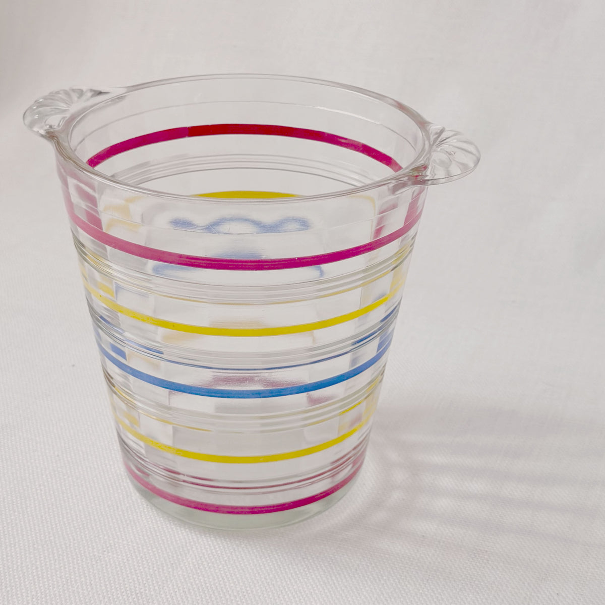 1940's Hazel Atlas Striped Shaker & Ice Bucket