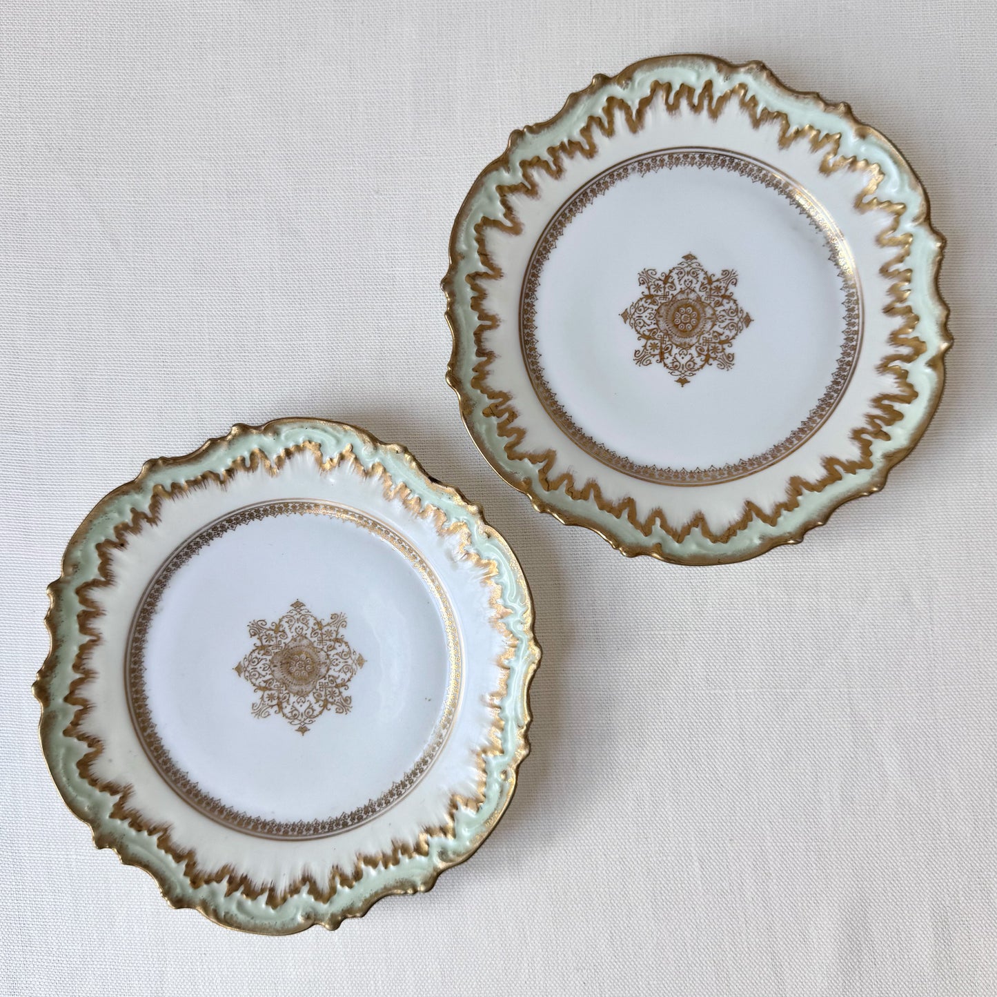 Antique 'Elite Limoges' Gold Trim Plates