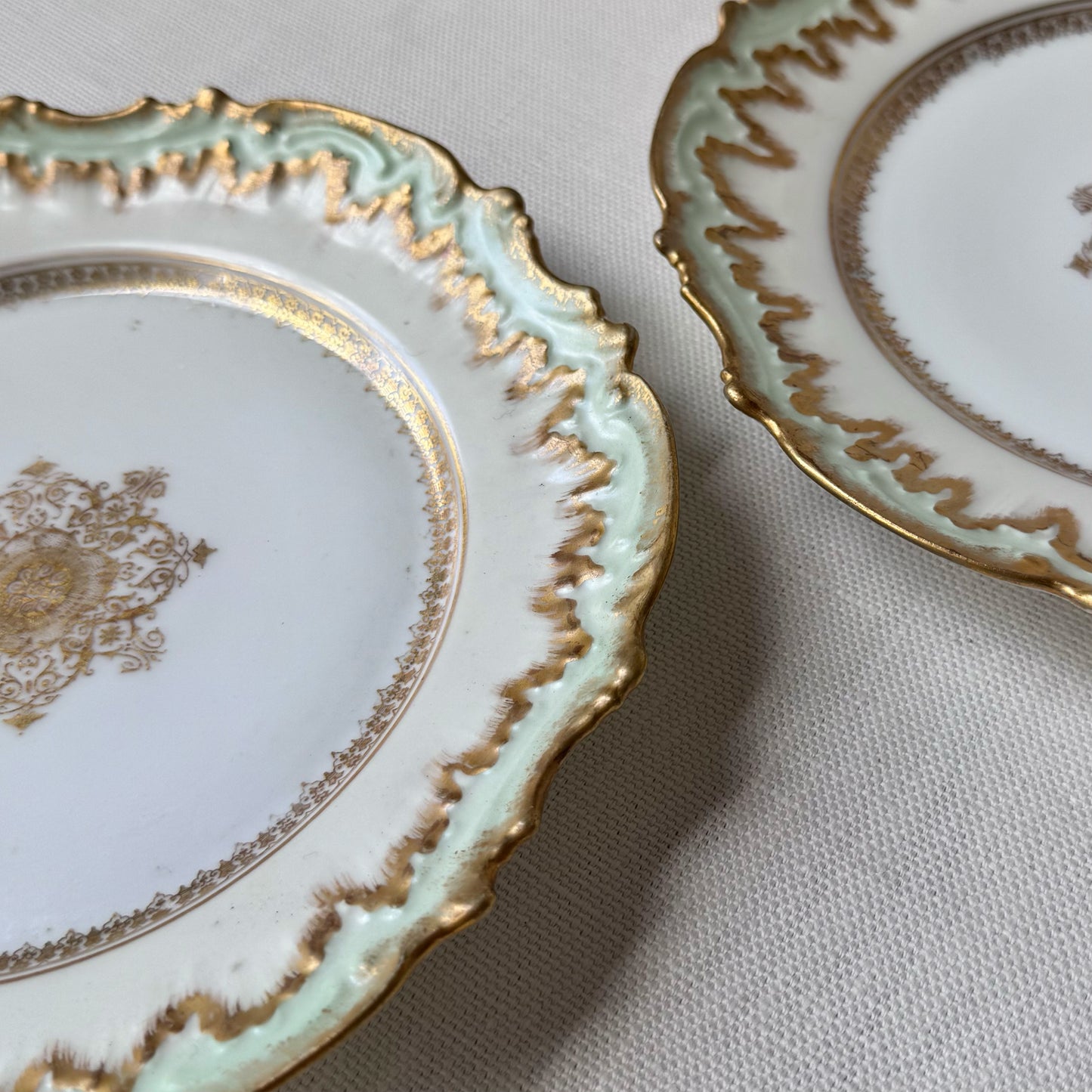 Antique 'Elite Limoges' Gold Trim Plates