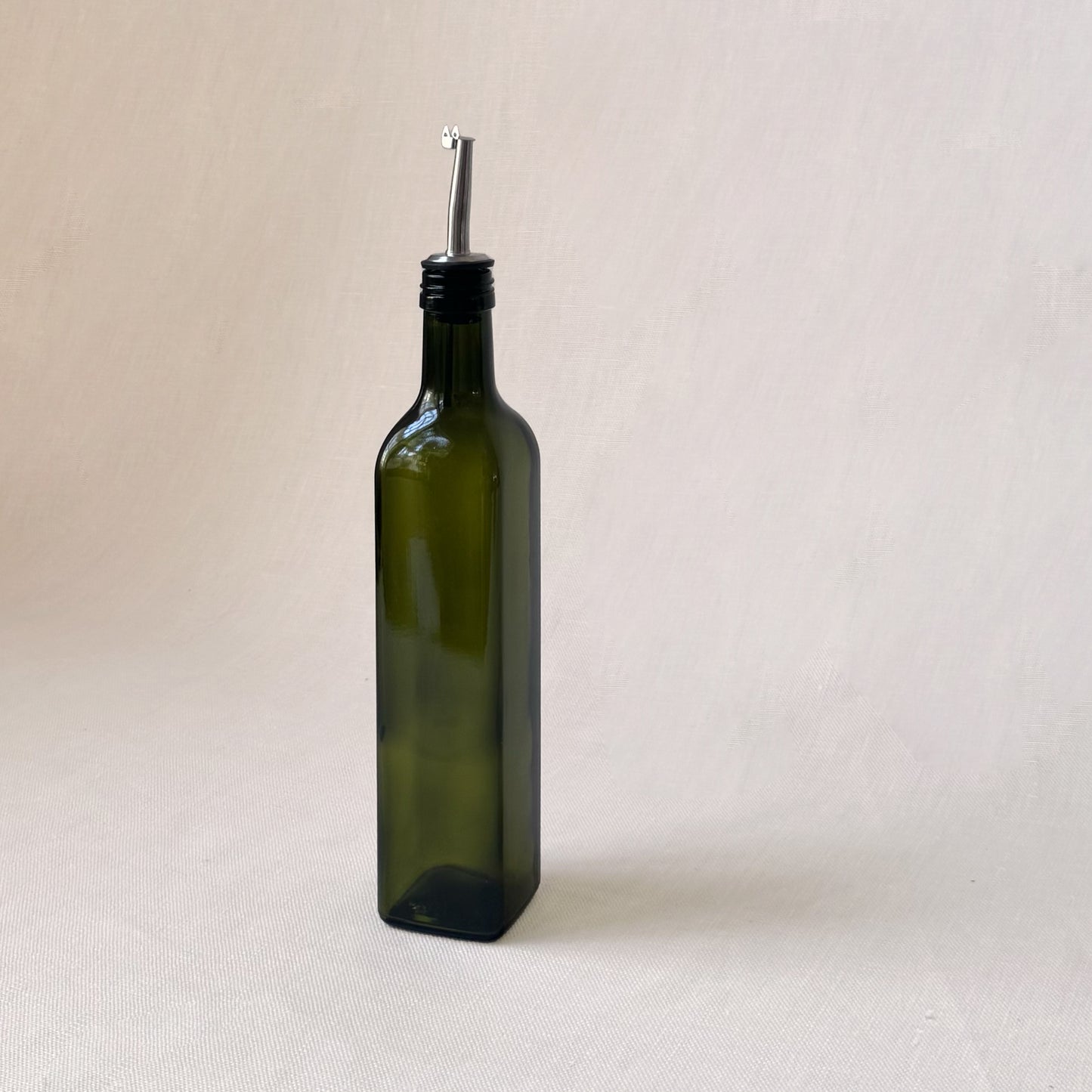 New - Green Glass Olive Oil Dispenser