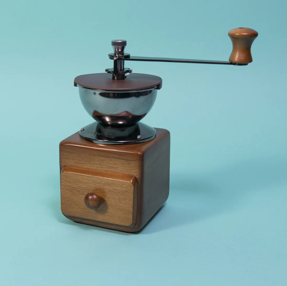 Small Ceramic & Wood Coffee Mill
