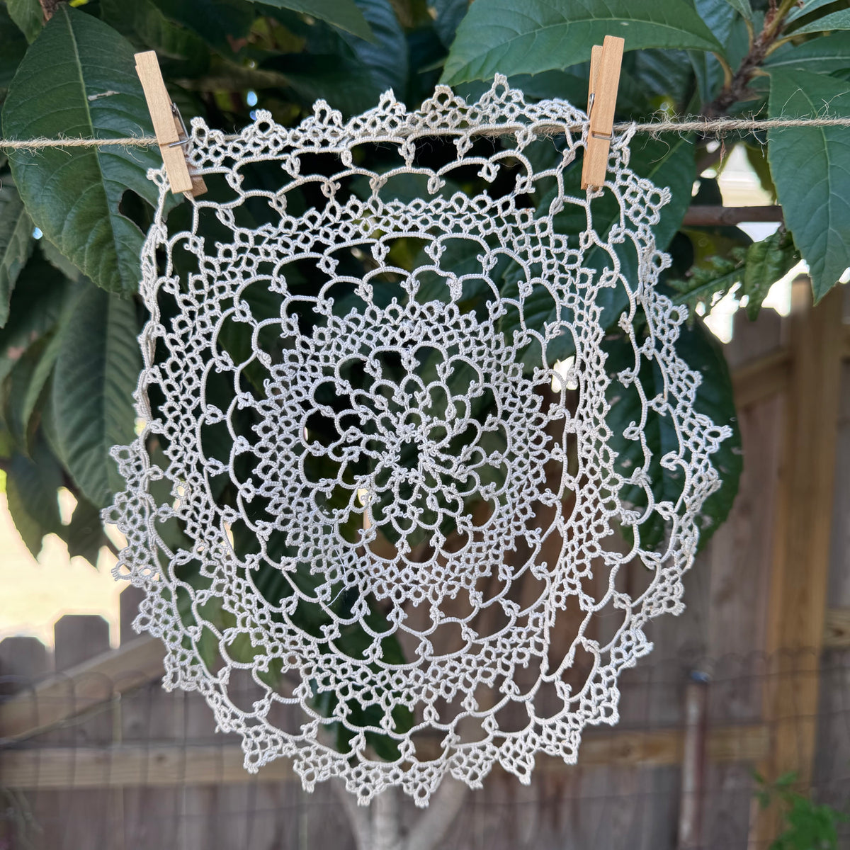 Vintage Hand Crochet Round Lace Doily
