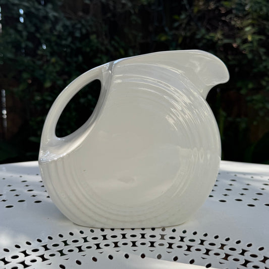 'Fiestaware' White Disc Pitcher