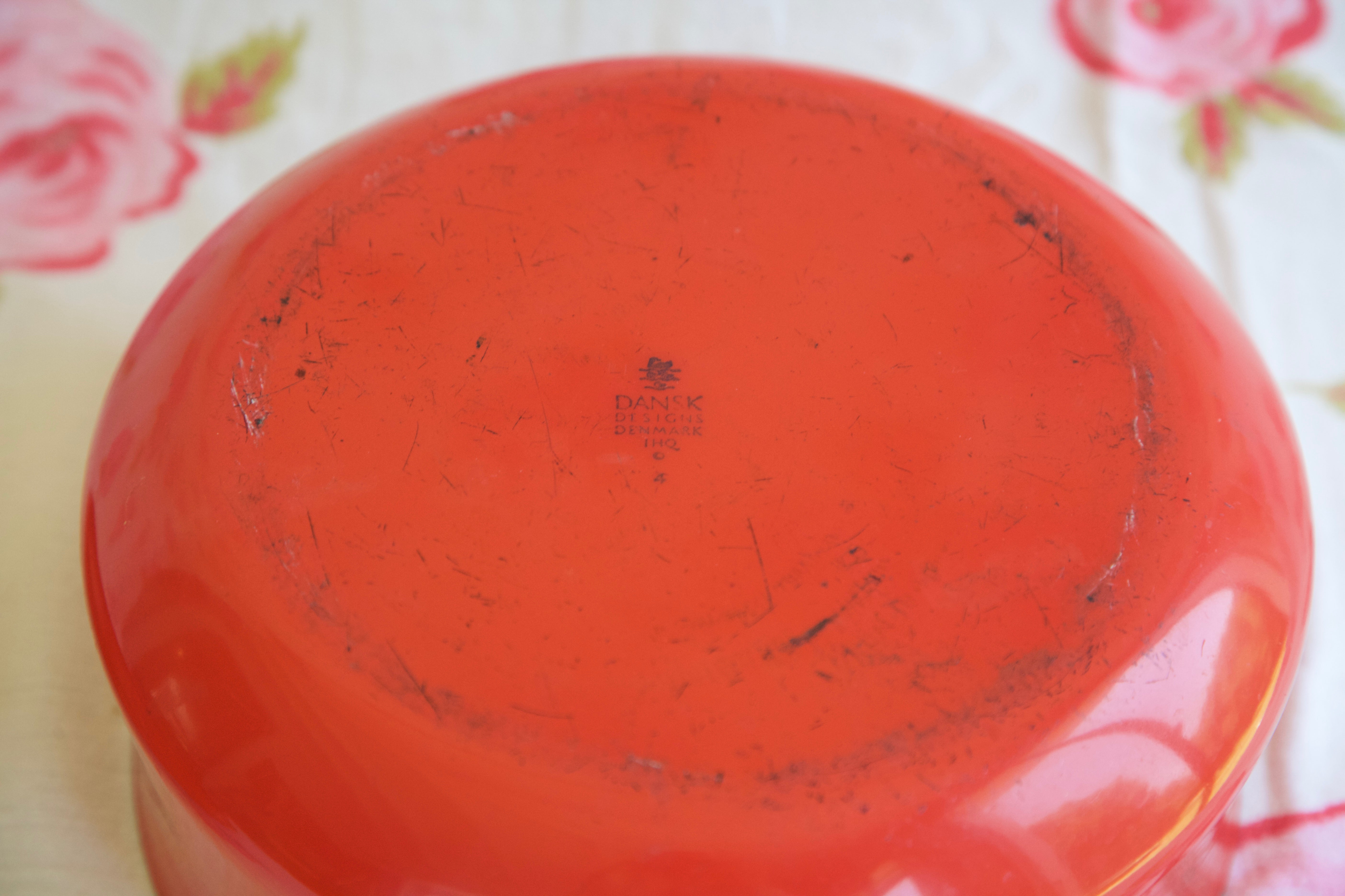 Red Kobenstyle- 4qt. Casserole Pot- 1959 (4 Duck Logo) – Seasoned