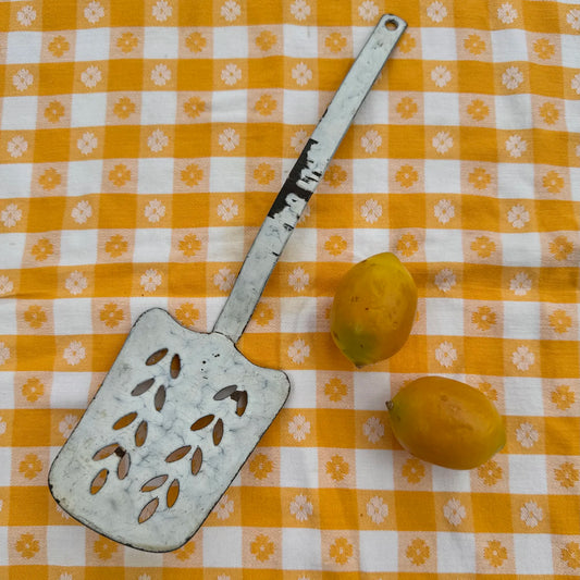 Antique White Enamel Spatula