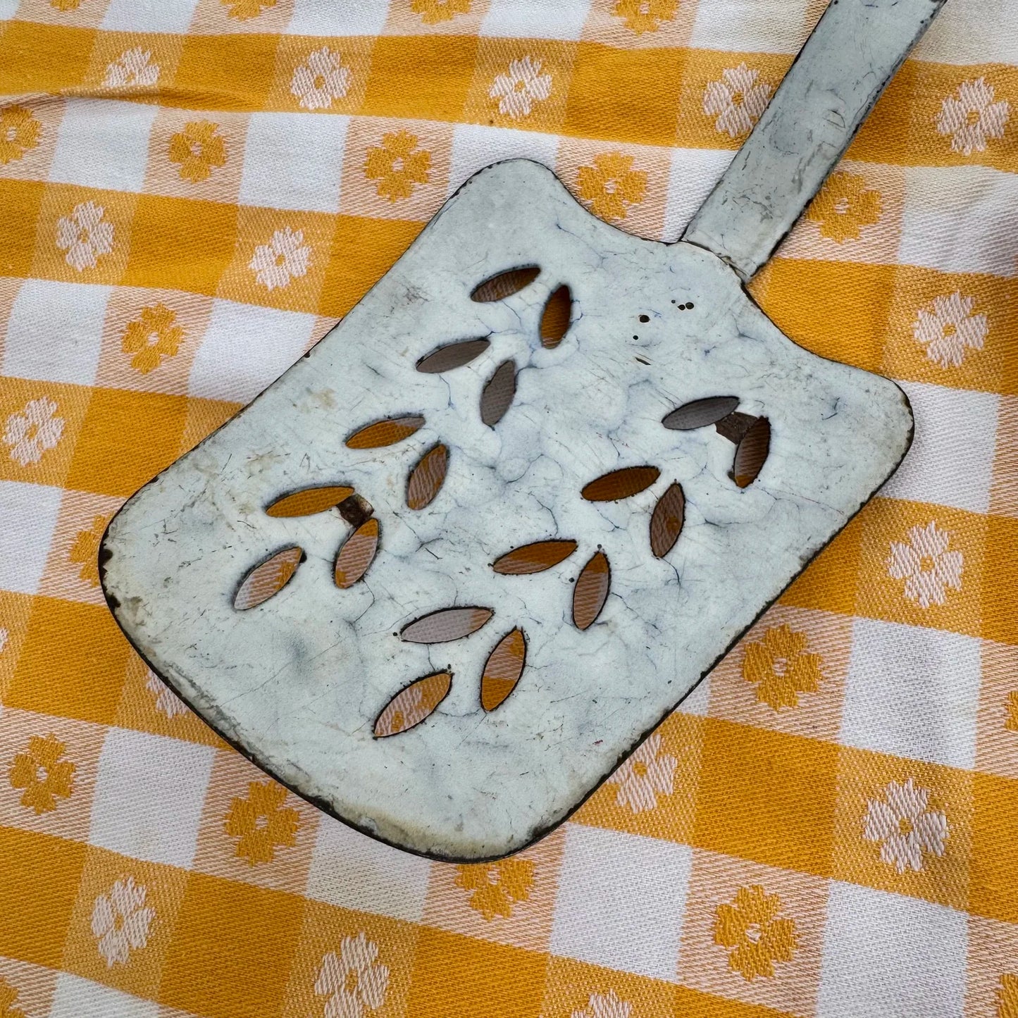 Antique White Enamel Spatula