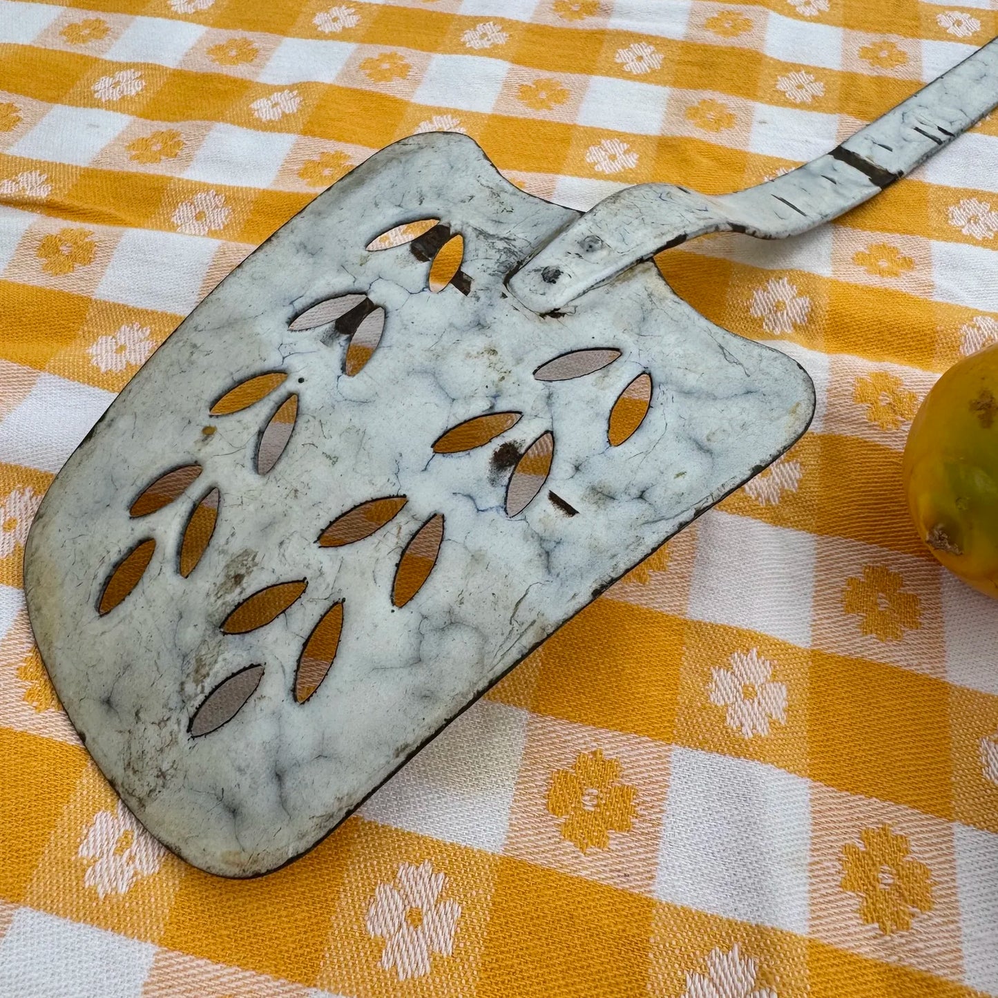 Antique White Enamel Spatula