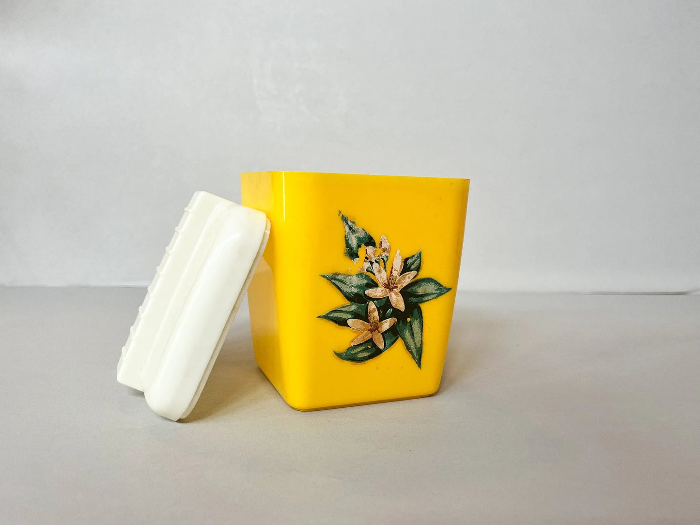 1940's Yellow Nesting Plastic Canisters Set