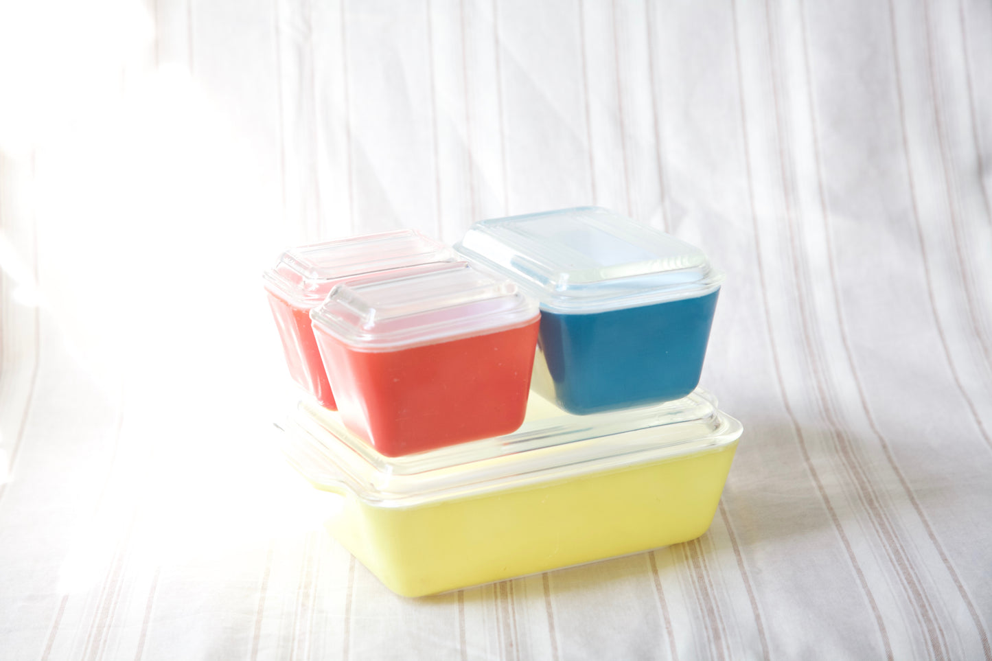 1940's Pyrex Refrigerator Set of 4 "Fridgies"- Primary